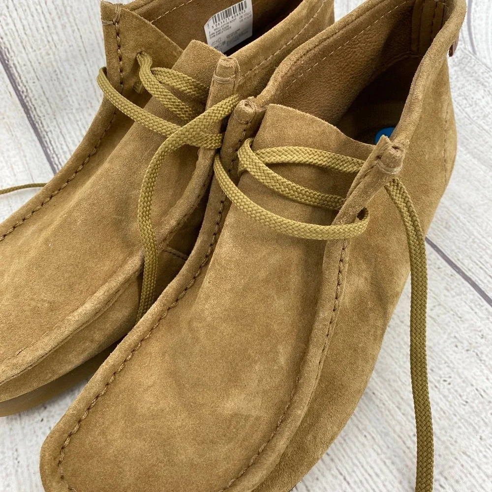 Clarks Wallaston Boot Mens 11.5 Dark Sand Suede Moc Toe Chukka Ankle Gorpcore